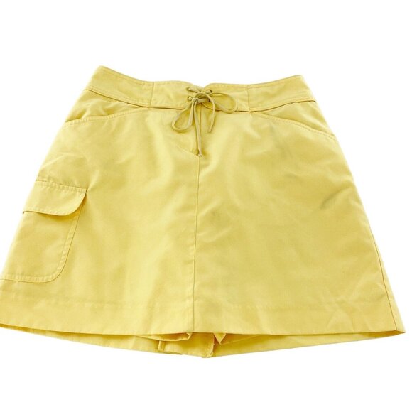Izod Ladies Yellow Skort With Tie Waist & Pocket Design Size 4 Golf Tennis Skirt - Picture 10 of 10